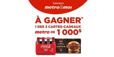 coca cola cartes cadeaux metro concours 1