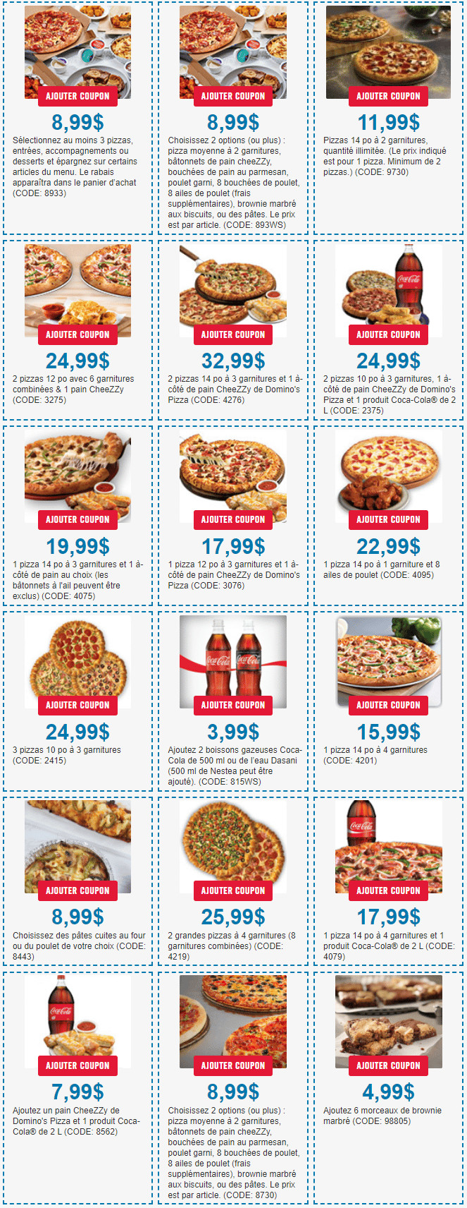 Dominos coupons