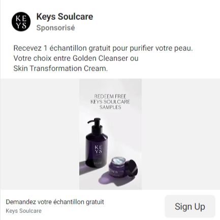 echantillons gratuits Keys Soulcare