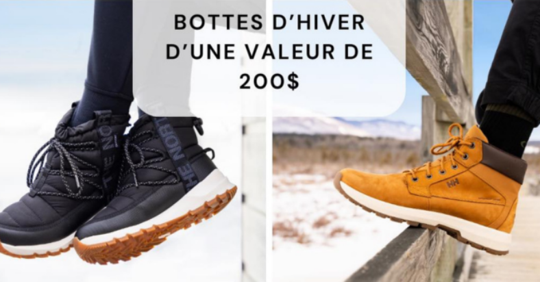 concours sports experts bottes hiver